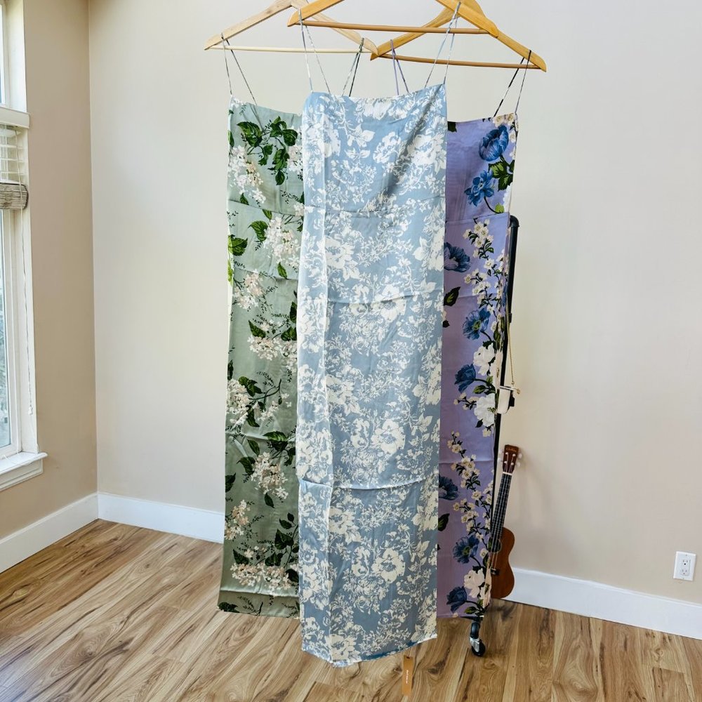 Reformation Frankie Silk Dress | Porcelain 🕸Silk🕸 🎉SALE🎀 NEW - Picture 12 of 13